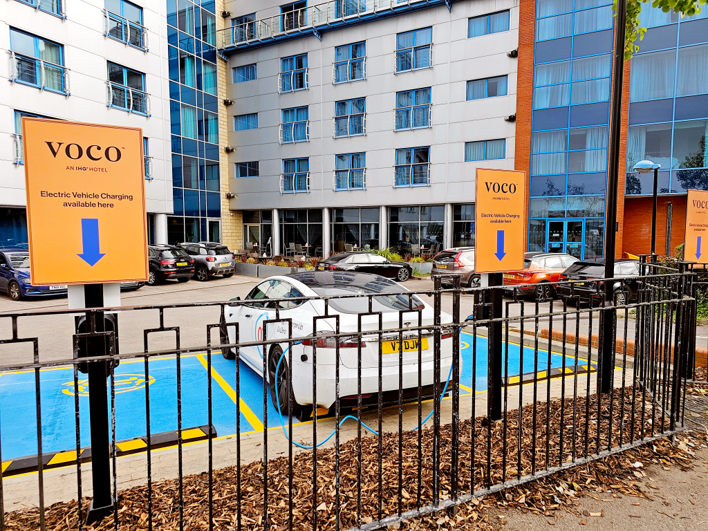 Go Zero Charge EV charging at voco Reading hotel